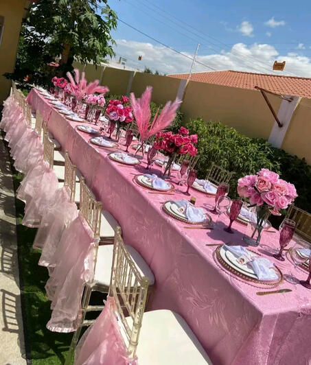 Déco anniversaire rose